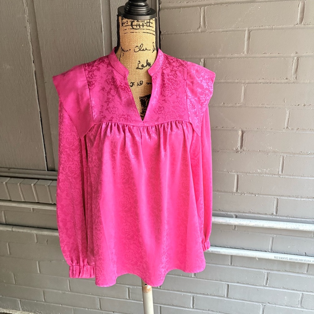 CROSBY by Mollie Burch Vibrant Pink Blouse
